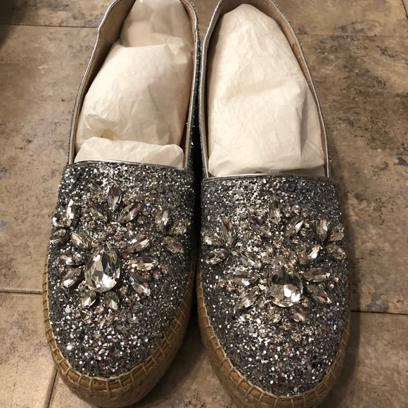 Silver Metallic Espadrille Platform - Picture 2 of 5